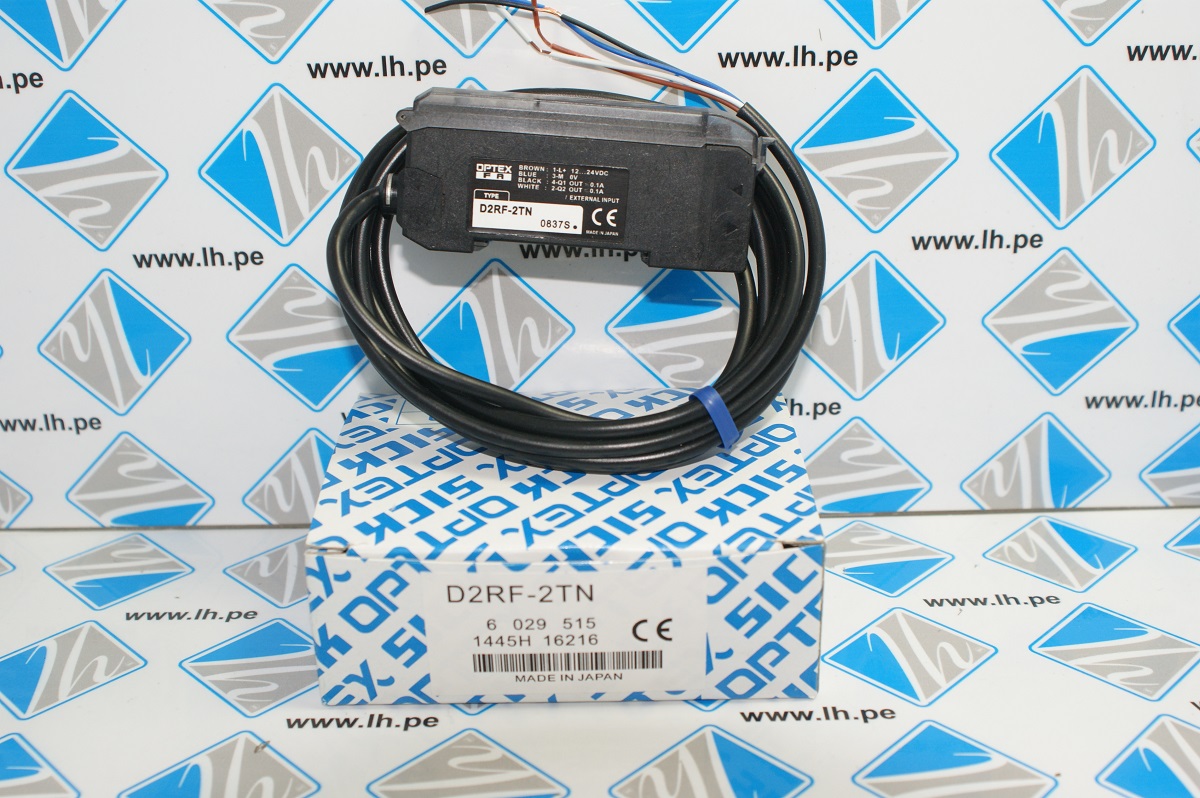 D2RF-2TN             Sensor Optex D2RF-2TN Digital Teach FO Amp Stand-Alone Red LED 2CH NPN 2M Cbl IP66